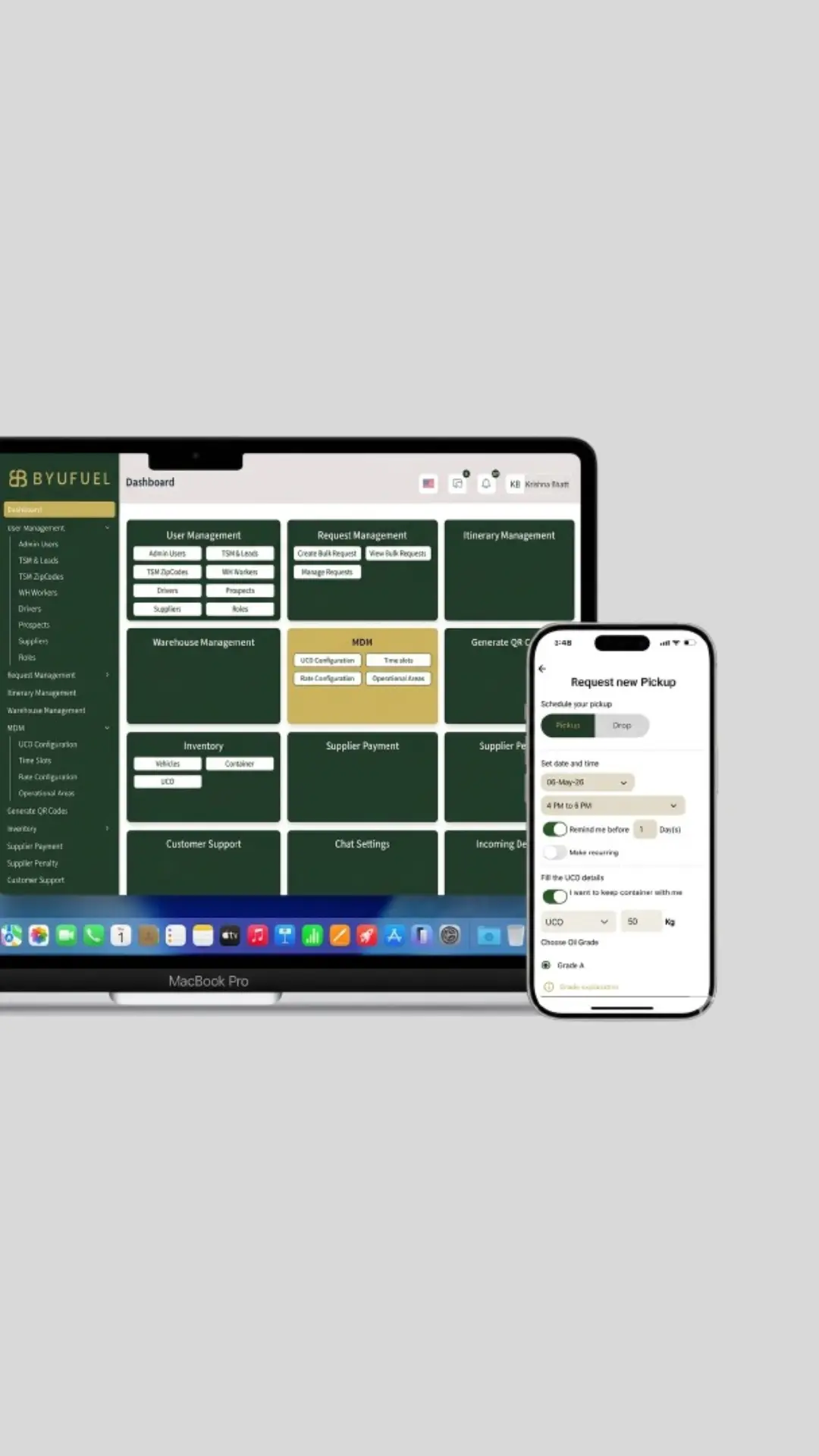 BYUFUEL end-to-end traceability platform