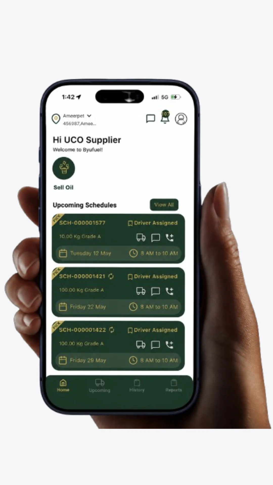 Supplier onboarding on the BYUFUEL platform